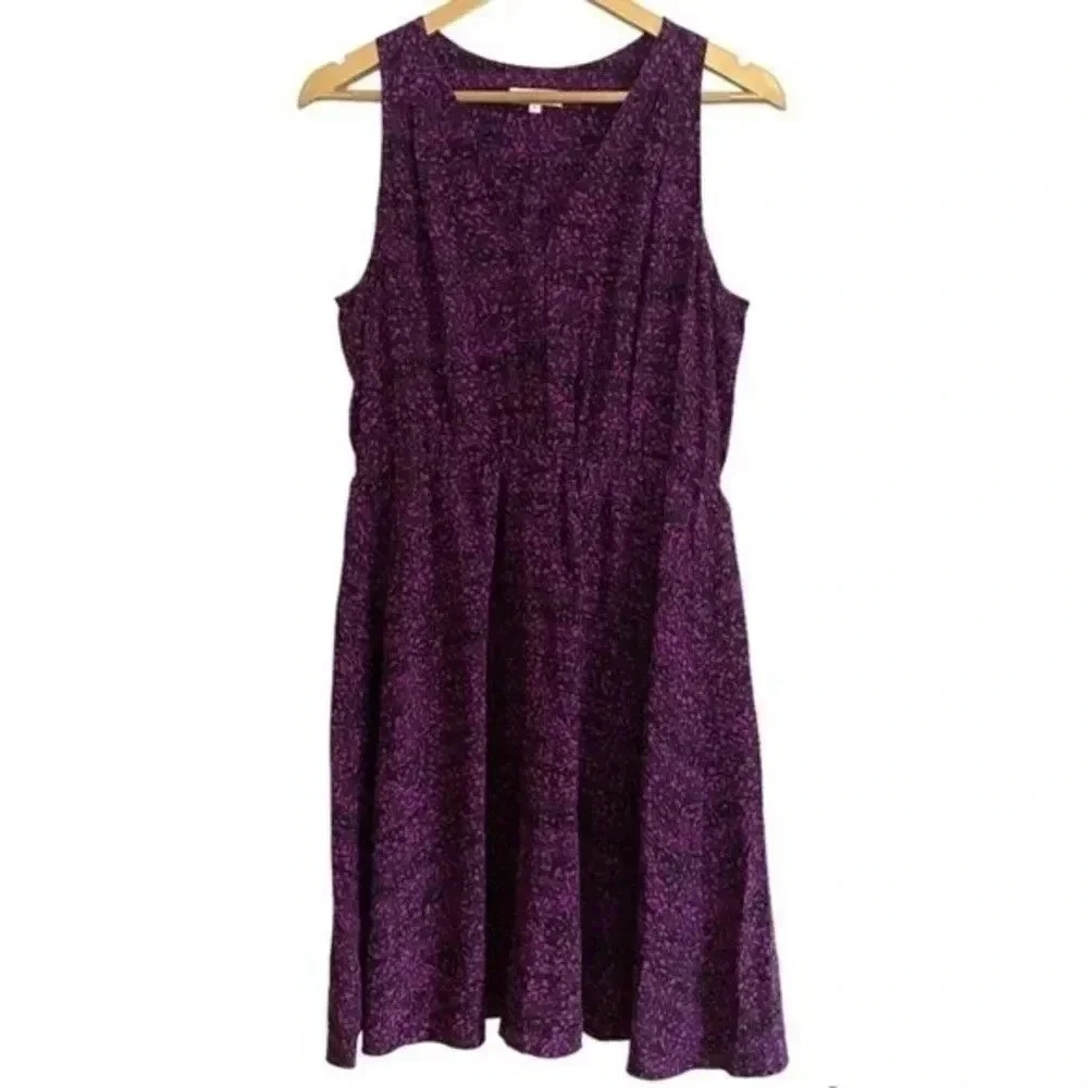 Rebecca Taylor Purple and Black Silk Dress